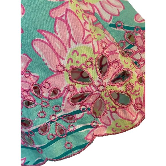 VTG Lilly Pulitzer Ingrid Skirt Size 8 A-Line Pleated Embroider Hem RL10432 - Picture 7 of 9